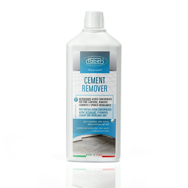 FABER Cement Remover for Tiles – Fast Acting Grout Haze Remover - Cement and Concrete Dissolver – 1 Liter Liquid